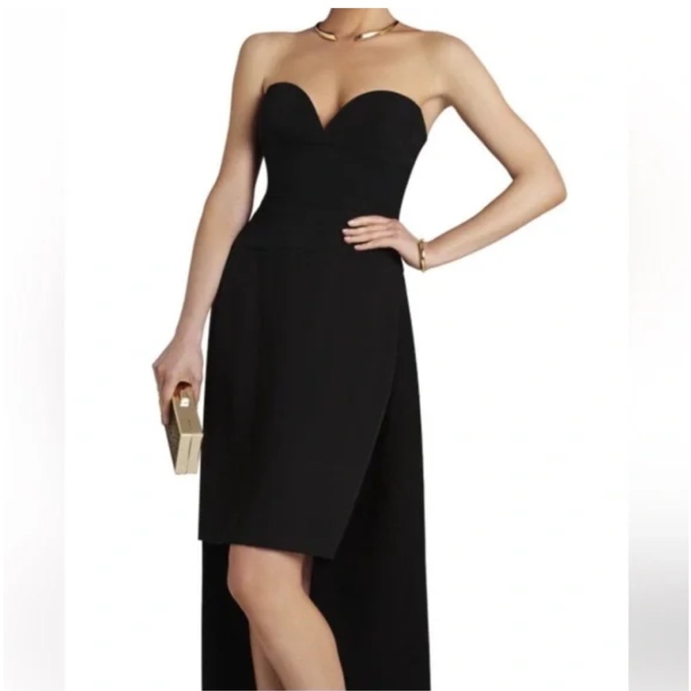 BCBGMaxAzria Strapless Black Gown